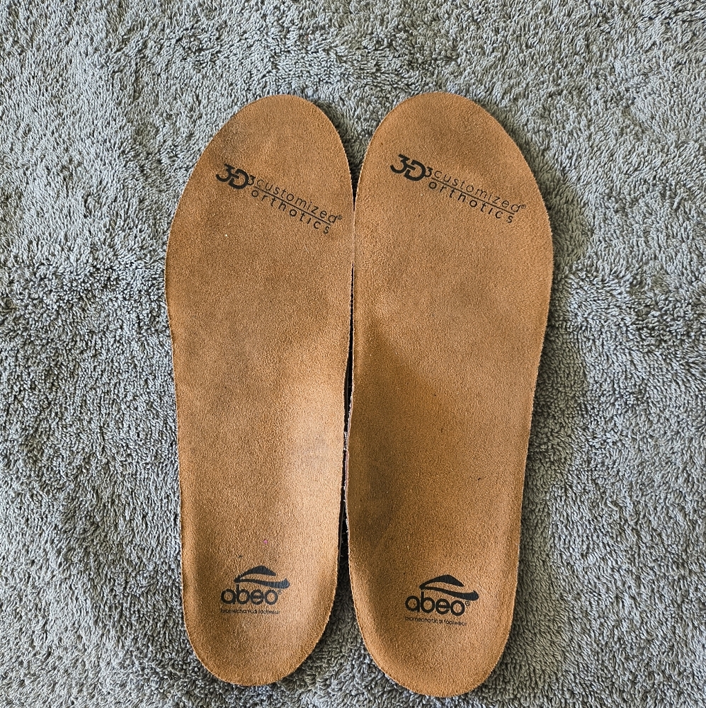 Abeo 3D3 Customized Orthotics Insoles Women's Size 10 Comfort And Support